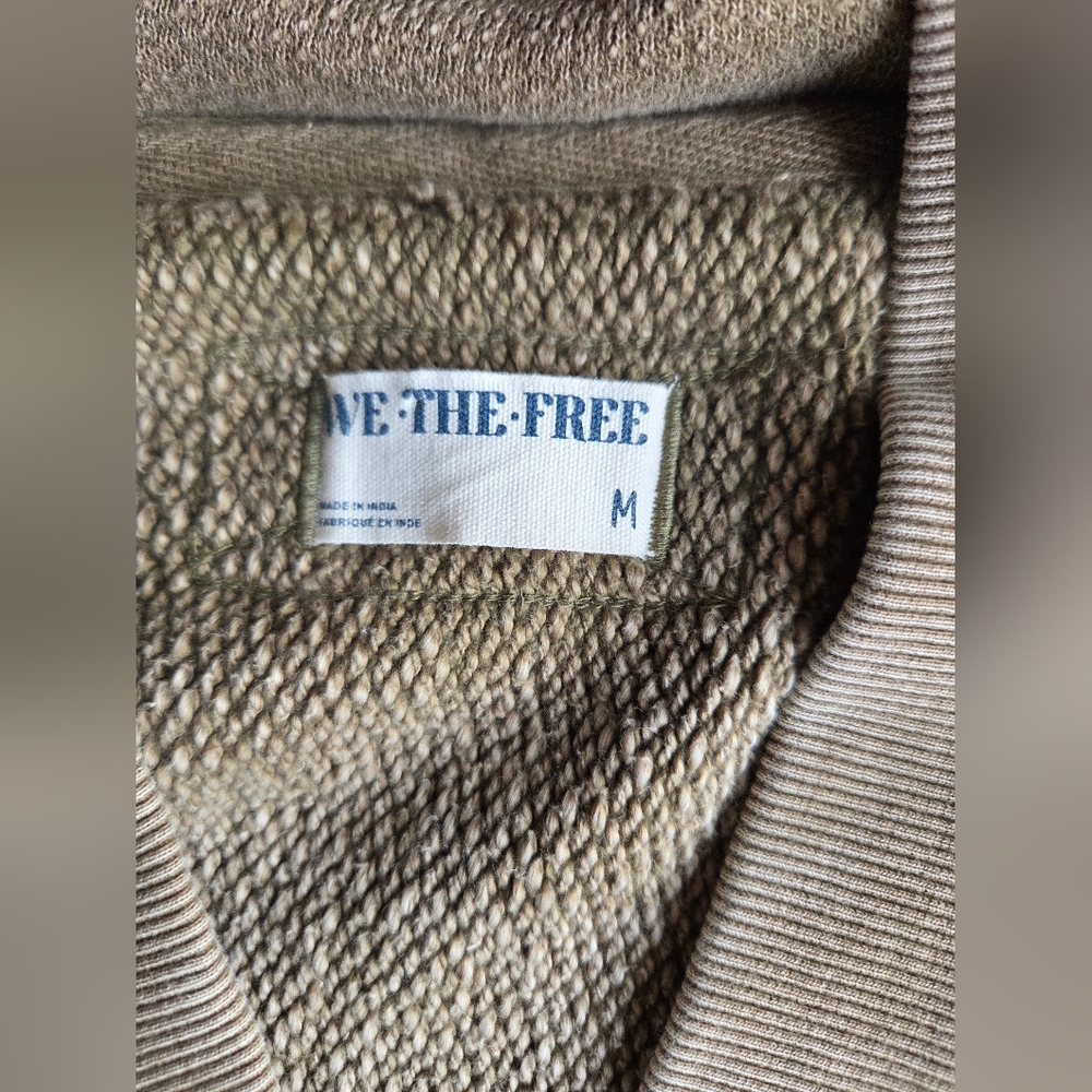 Free People We The Free Beige/Tan Knit Sweater Jacket Size Medium - Picture 2 of 5